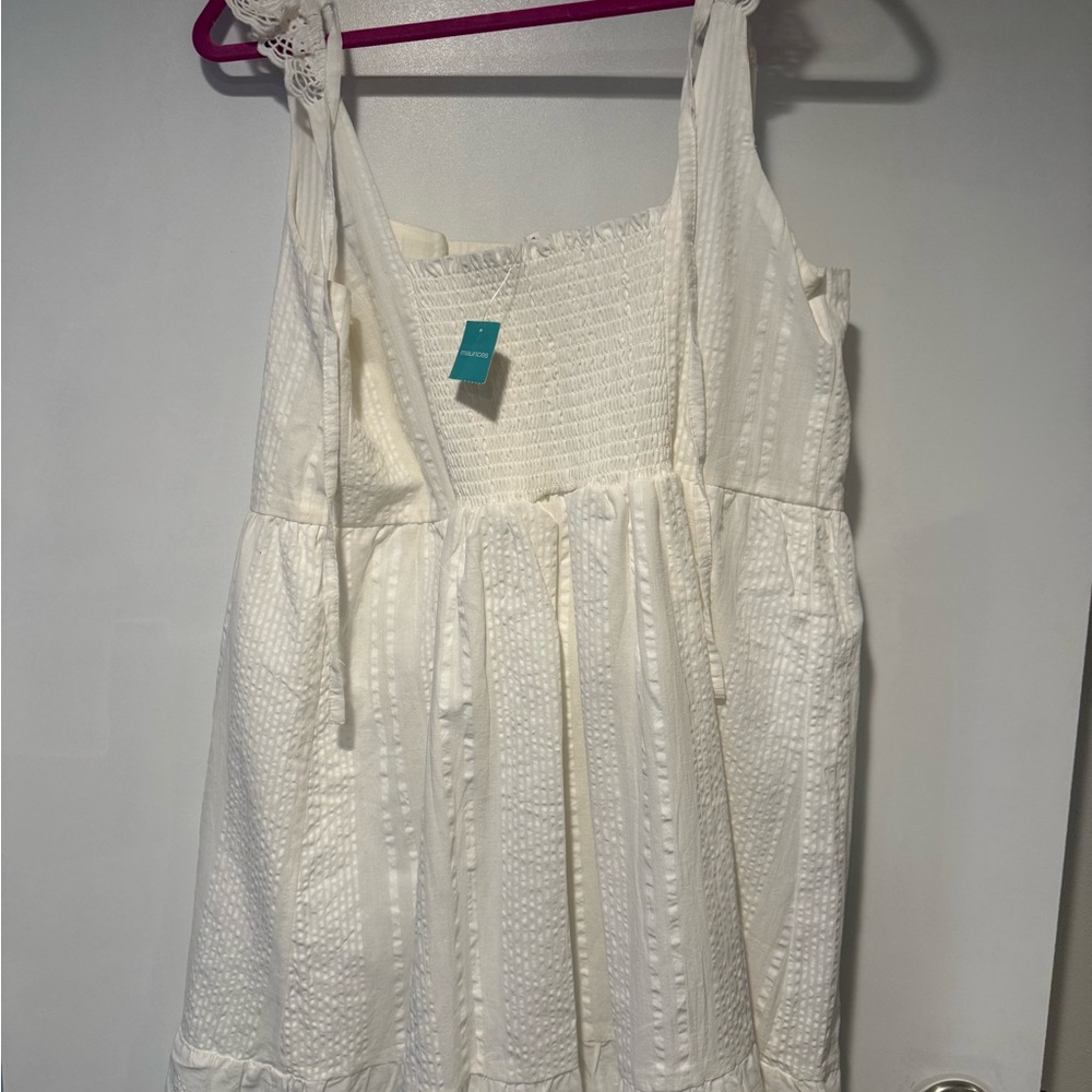 Maurices- White Eyelet Summer Dress- NEW- Size L - Picture 4 of 4